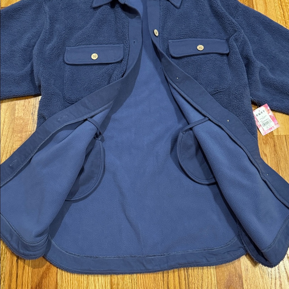 Roxy Cozy Button Up Sherpa Jacket - Picture 5 of 8